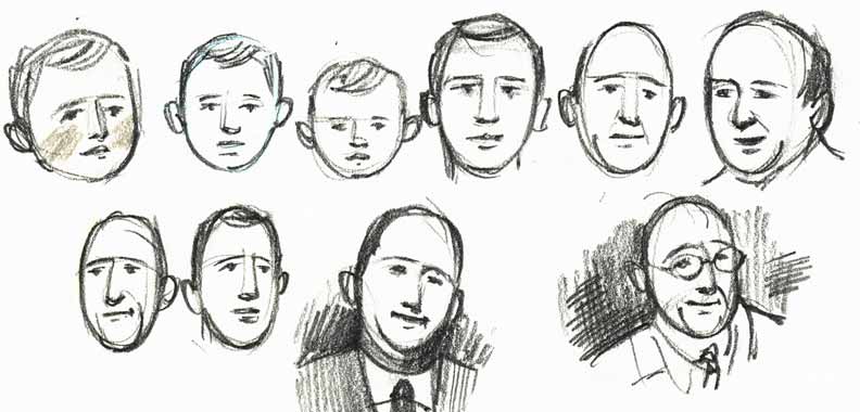 Early character sketches of C.S. Lewis